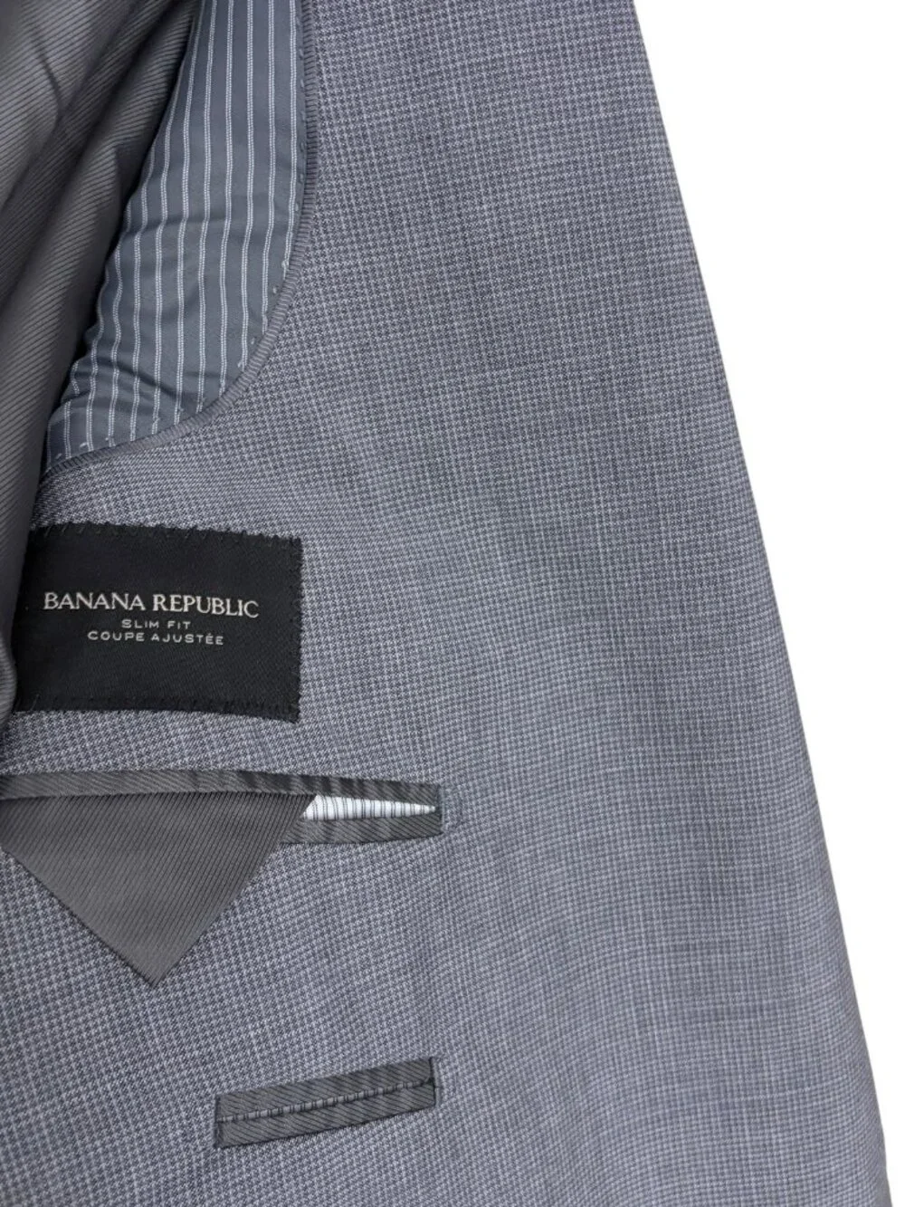 BANANA REPUBLIC Slim WOOL Blazer Sport Coat Plaid Check Business Jacket Mens 40R